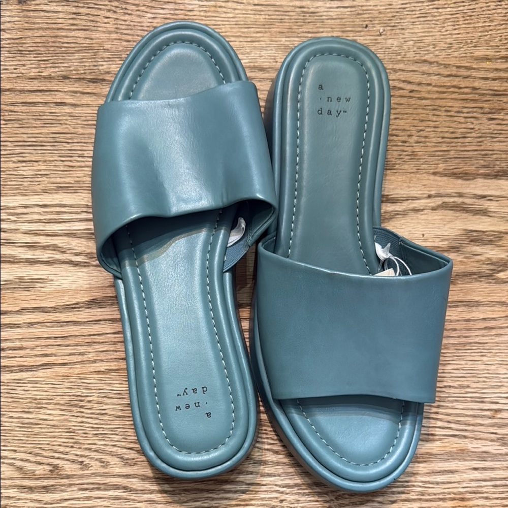 A New Day Blue Sandals Minimalist Design